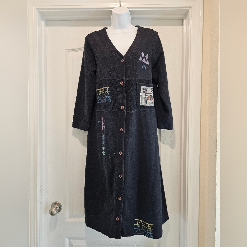 Vintage 80s/90s Cite Hand Painted Long Cardigan